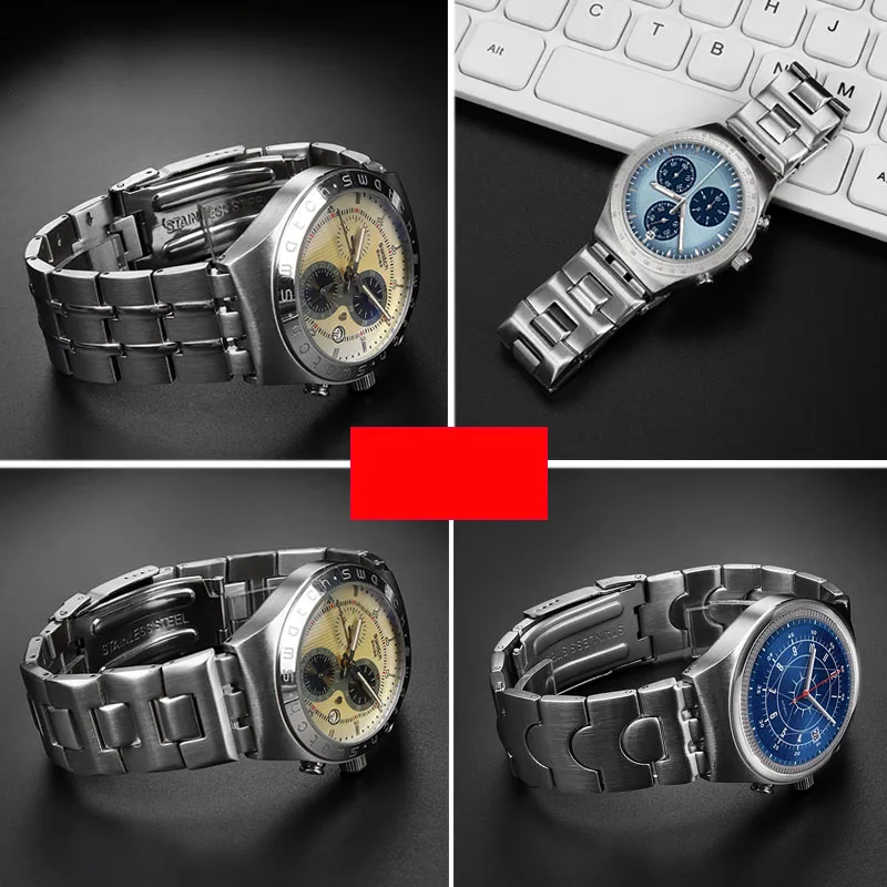 New Style Swatch Watch Band Stainless Steel For Swatch YVS426 YCS564G YVB402G YGS740 YGS749G YIS401 Steel Banding Bracelet Strap