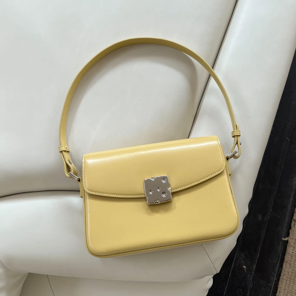 

Fashion Elegant Versatile Buckle Bag Genuine Leather Bag\Handbag Women Real Leather Lady Tote Shoulder Commuter Crossbody Bag