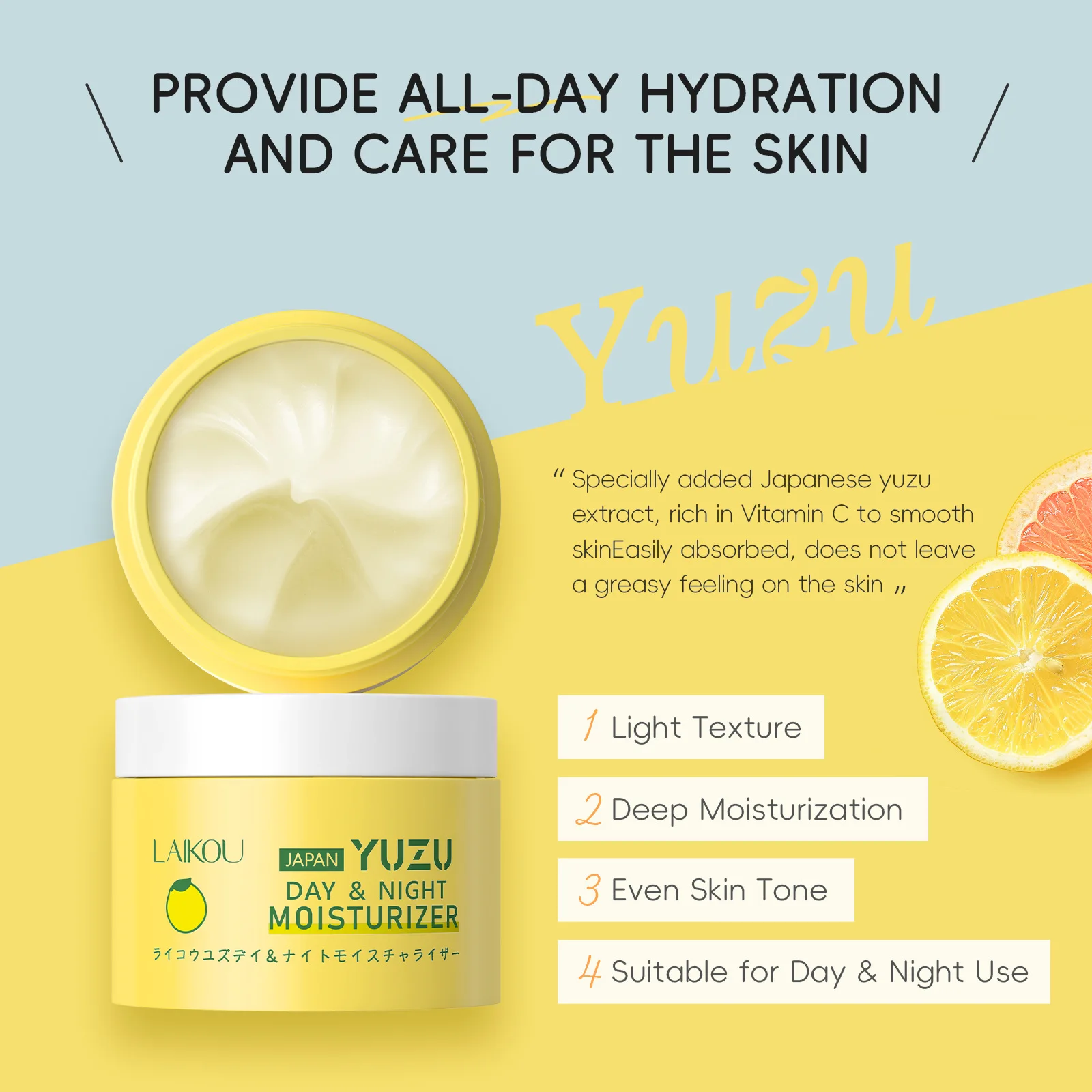 LAIKOU грейпфрутовый крем 25 г дневной и ночной увлажняющий интенсивное увлажнение