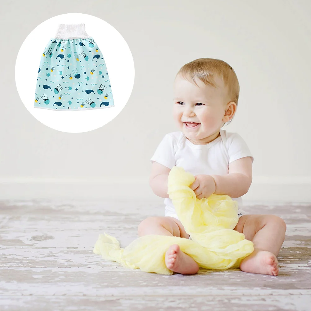 

1Pc Skin-friendly Waterproof Diaper Skirt(Sky-blue, 0-4-year-old)