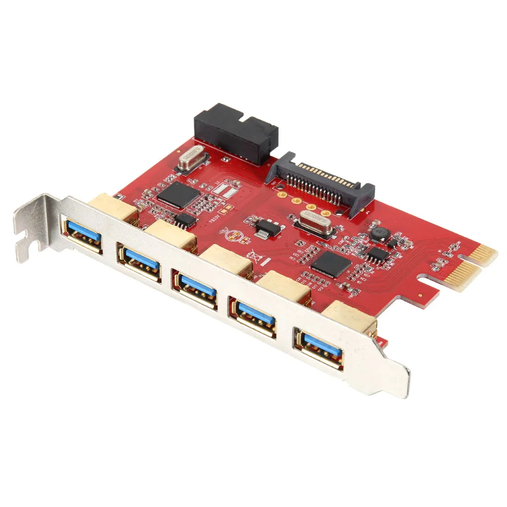 

PCI-E To USB 3.0 5-Port Expansion Card With Internal 20Pin Connector PC AC583