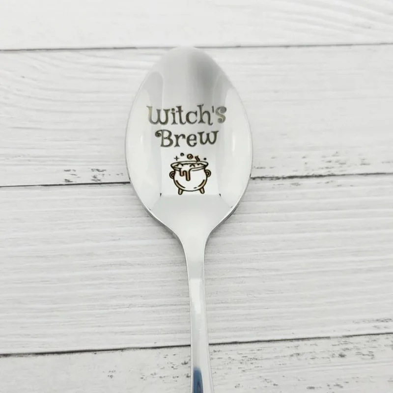 Witch's Brew Spoon  happy Halloween eve friend family dinner party Witch themed Birthday bridal shower decoration mom wife Gift