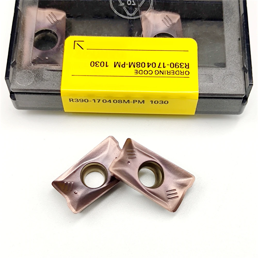 

10PCS High Quality Original External Turning R390 170408 PM1030 Carbide Aluminum Milling Cutter Lathe Metal Tool