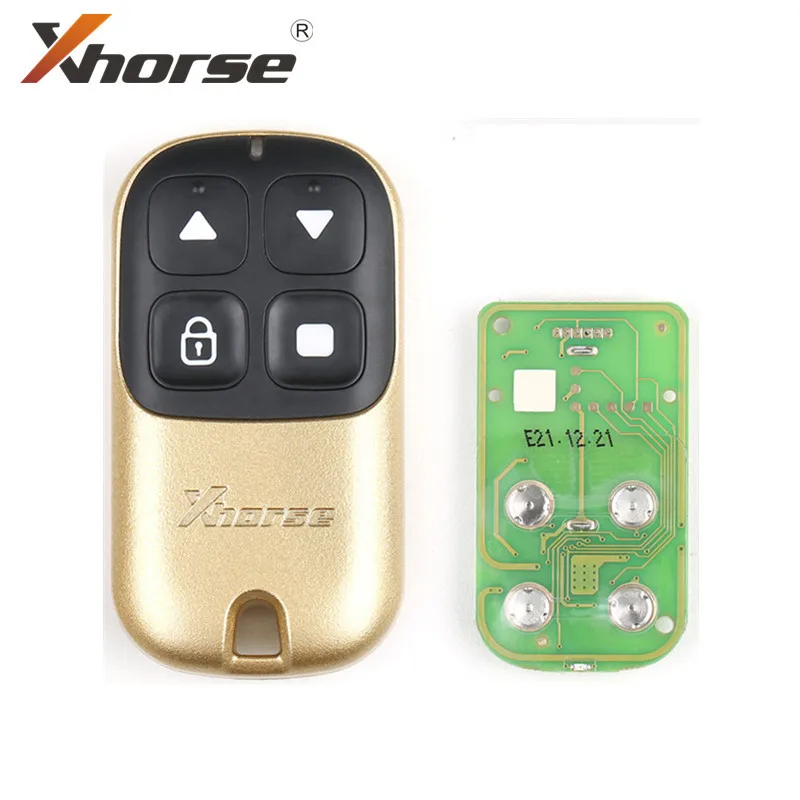 

Xhorse XKXH05EN дистанционный ключ для гаража 4 кнопки золотой 5 шт./лот