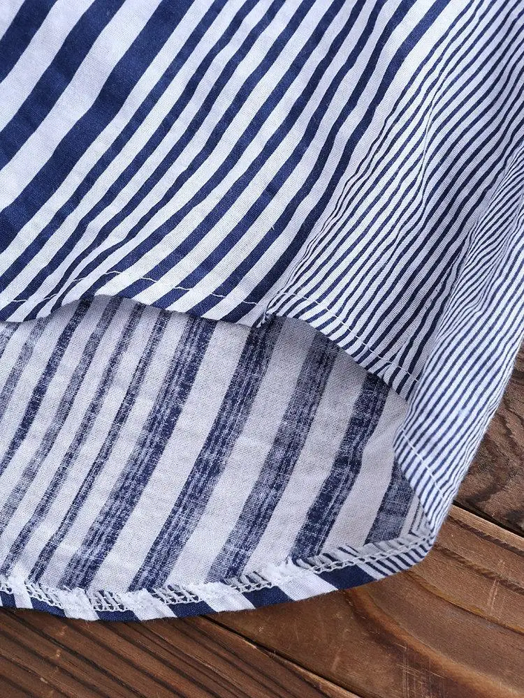 Женская рубашка в полоску с длинным рукавом и V-образным вырезом