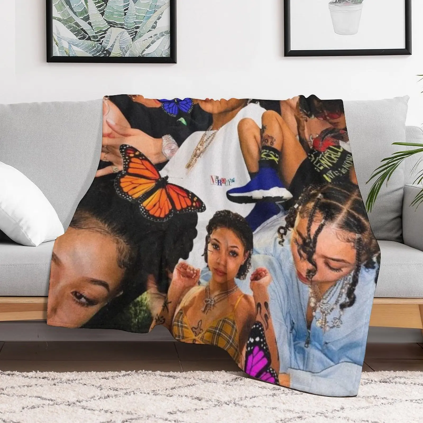 Одеяло Coi Leray Фланелевая клетка на диван Одеяла