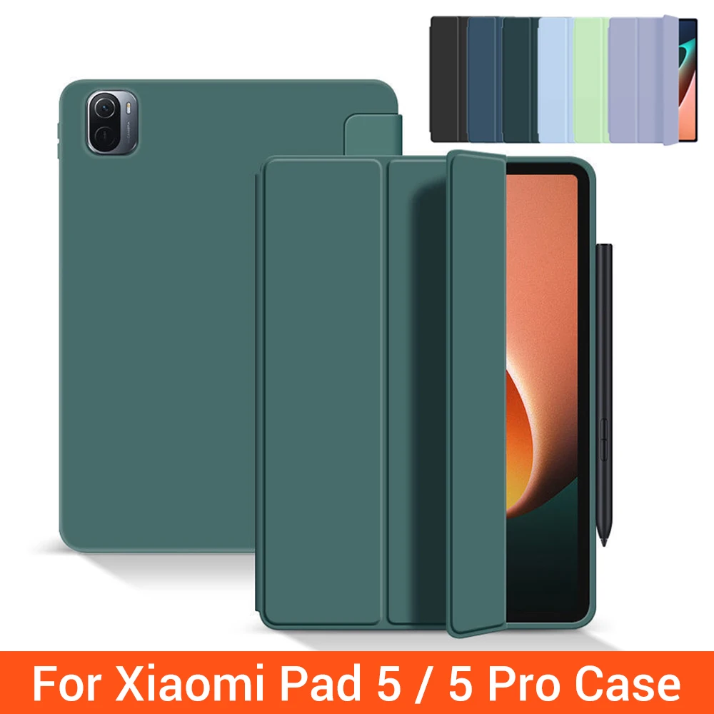 

Xiaomi Case For mi pad 5 11 Inch Funda for Xiaomi mi pad 5 Pro With Auto Wake up Sleep Silicone Cover Support Magnetic Charging