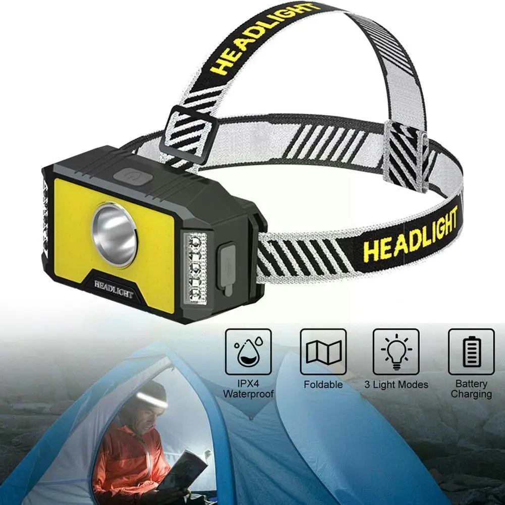 

New Trend Cob Lights Outdoor Household Portable Light Built-in Rechargeable Lamp Usb Led With 1500mah Battery W6o9