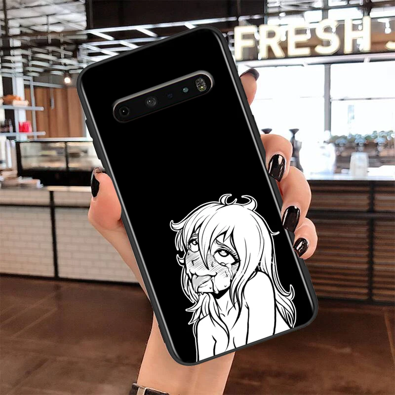 Сексуальная девушка Hentai Ahegao для LG V50 V60 G8 ThinQ 5G K51S K41S K71 K61 Q60 V30 K92 K22 силиконовый