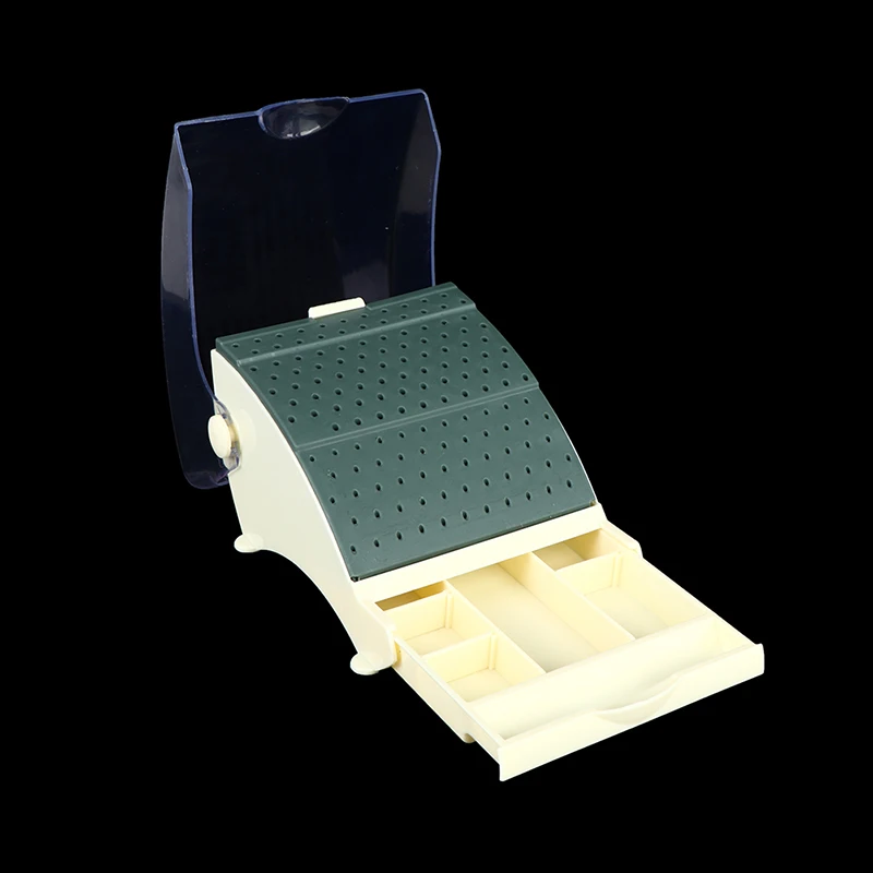 

142 Holes Dental Burs Bur Block Holder Holds Station+Pull Out Drawer Set