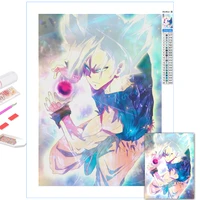 white hair son goku hd picture 5d diamond paintings full drill home decor embroidery kits classic anime dragon ball cross stitch