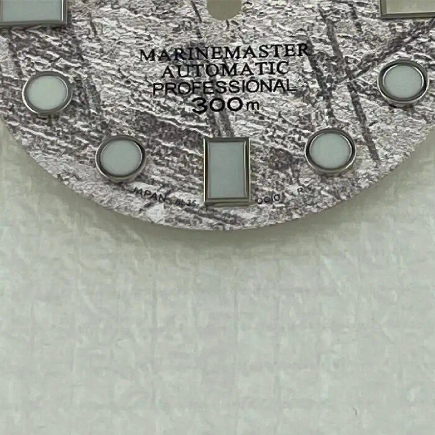 Meteorite pattern dial with C3 green luminous for SKX007 abalone diver watch modification parts NH35/36/7S/4R movement case Date