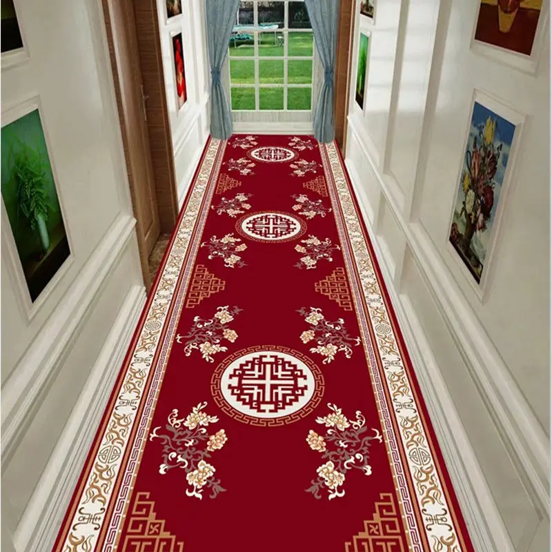

Retro Luxury Corridor Runner Long Carpets for Hallway Aisle Passageway Living Room Decoration Home Long Rug Entryway Entrance Do