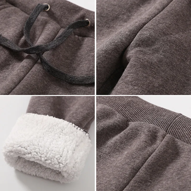 Зимние новые корейские версии бархатные однотонные теплые повседневные брюки