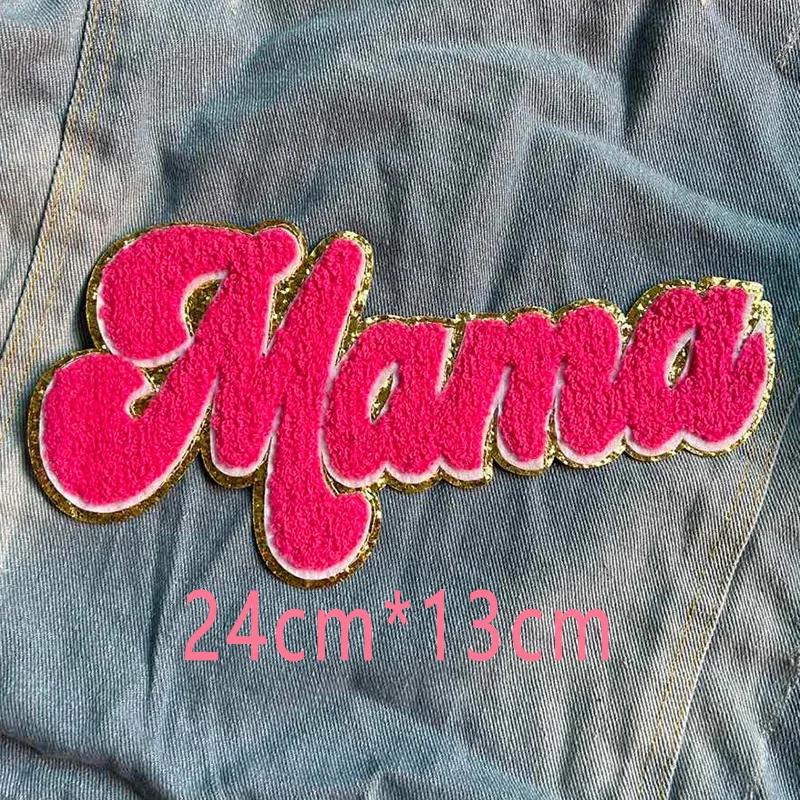 Нашивка на одежду для мамы аппликация с вышивкой и надписью английском языке