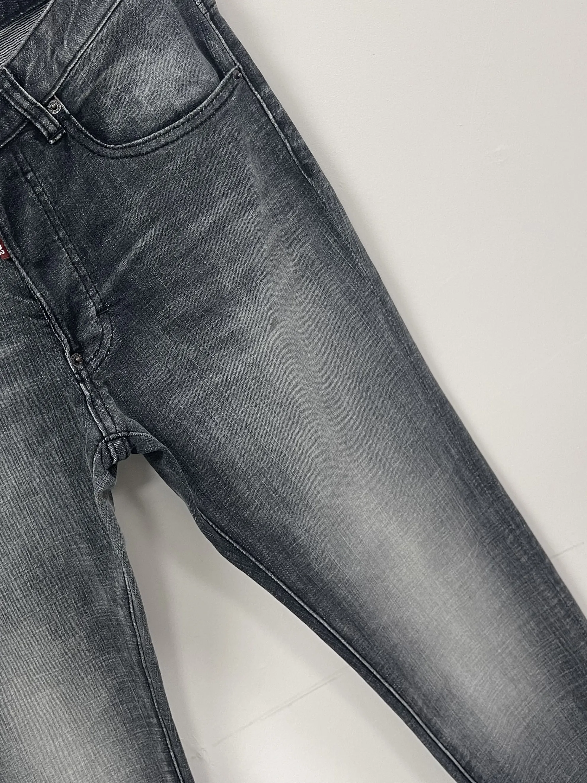 2024 новые модные мужские рваные нашивки с краской старые эластичные облегающие