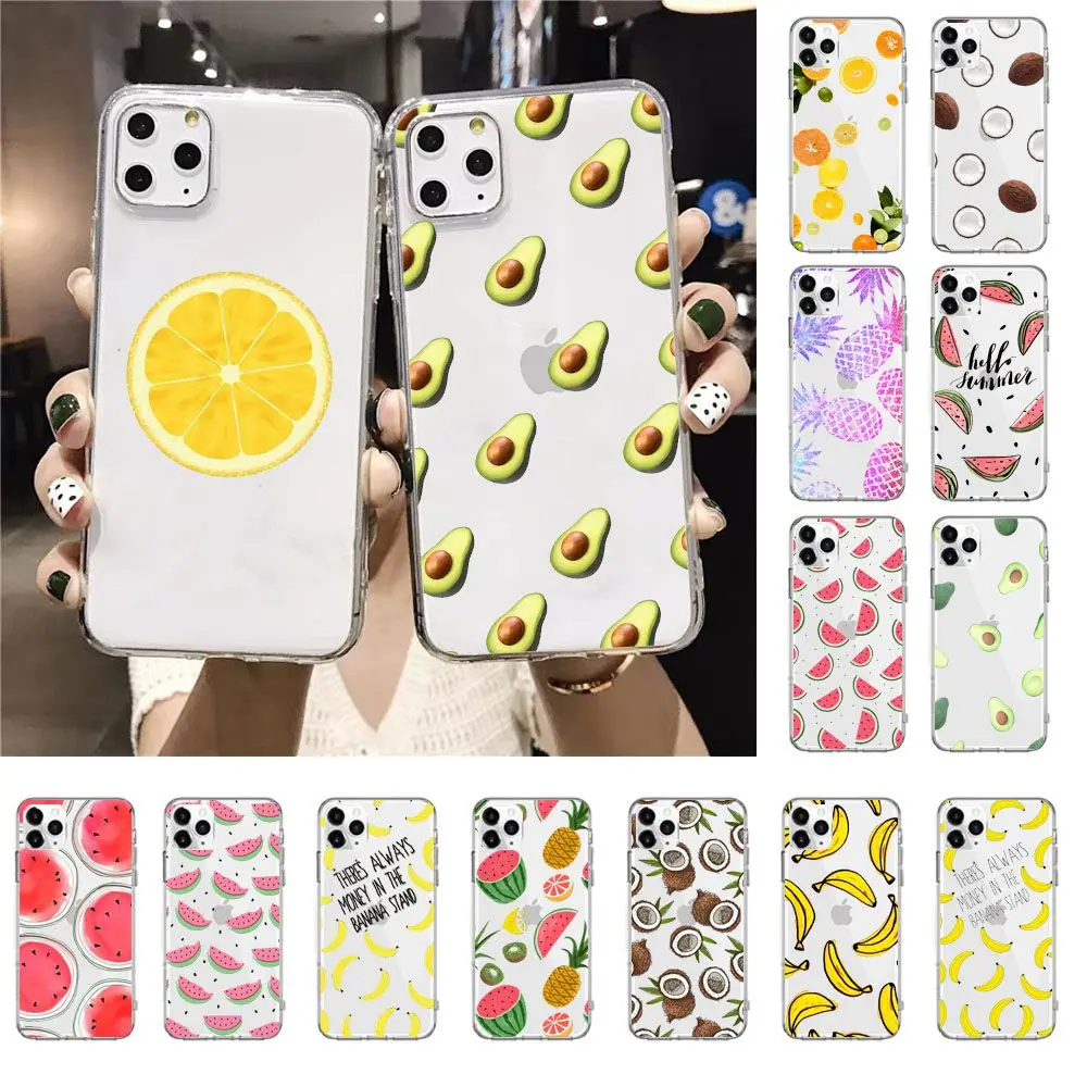 

Avocado Lemon Fruit Coconut Pinapple Phone Case for iphone 14 13 12 11 Pro Max Case For iPhone 12mini XS MAX X XR SE2 8 7 Plus