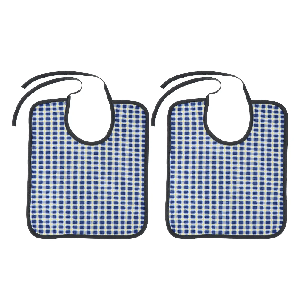 

2Pcs Breathable Eating Bibs Mealtime Clothes Protector The Elderly Eating Bibs Nursing Bibs