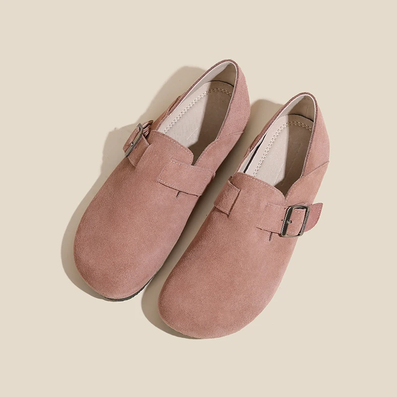 Thick Bottom Female Plus Velvet Autumn And Winter 2023 New Beans And Beans Le Fu Shoes Flat Bottom Non-slip Warm Soft Bottom