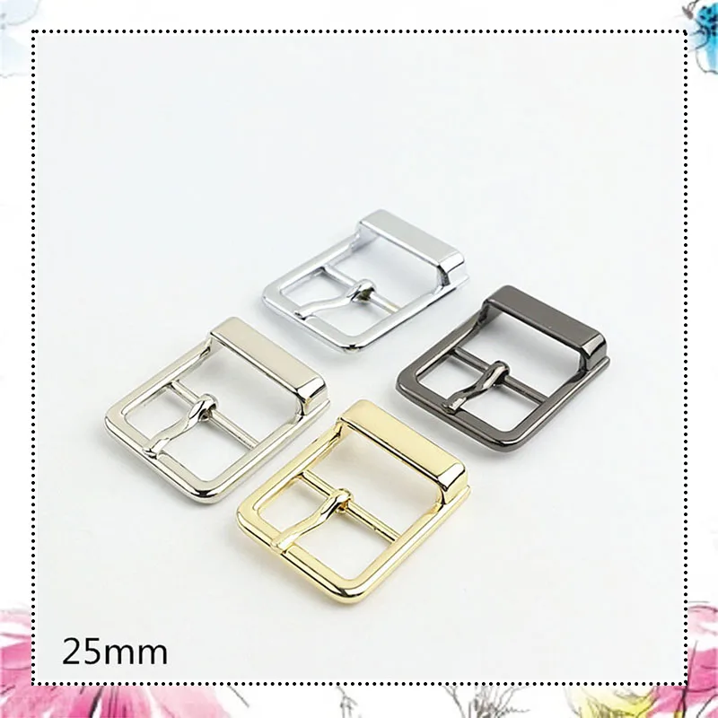 

20Pcs 25mm Metal Pin Belt Buckles Adjuster Bags Strap Slider Shoes Buckle DIY Leather Hardware Accessories