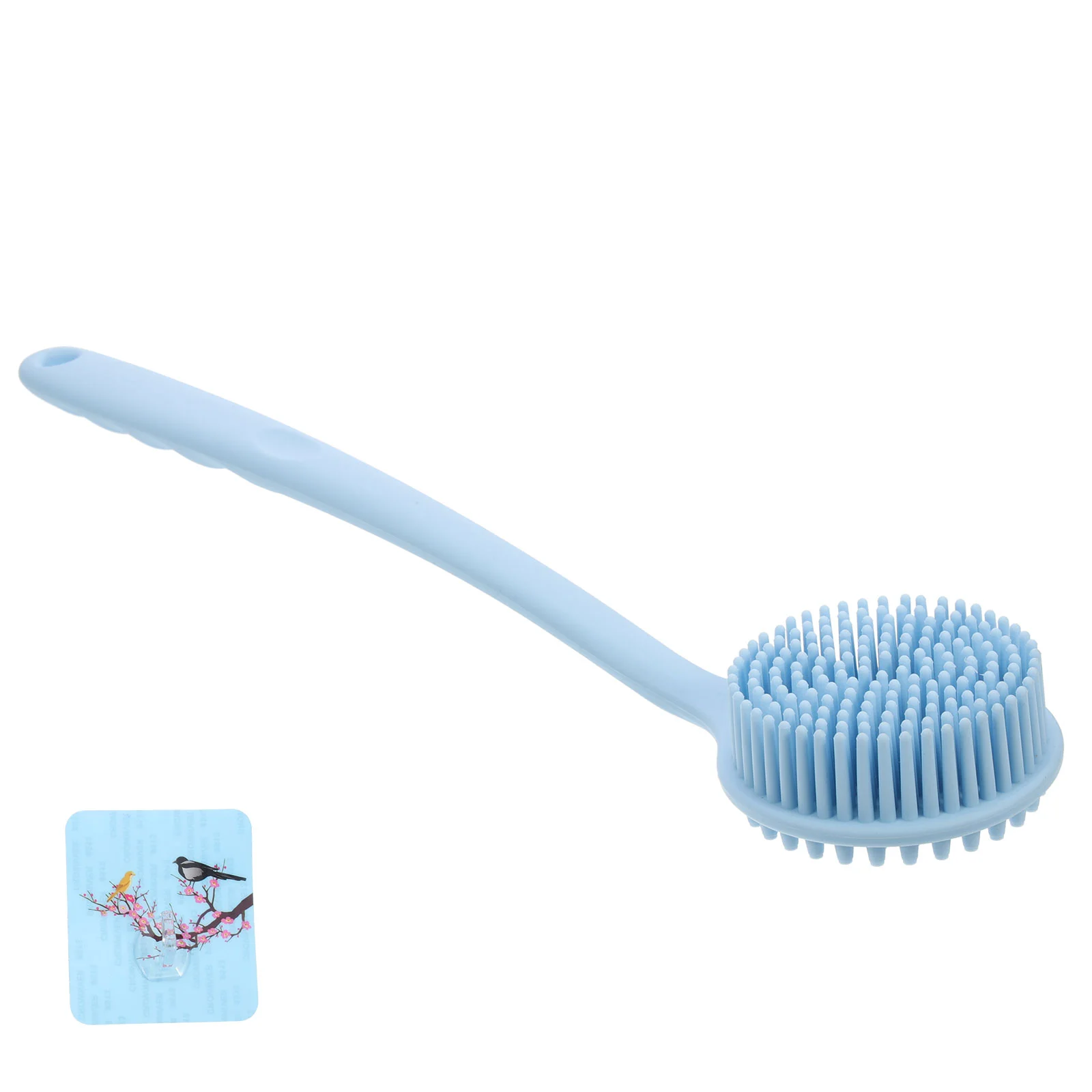 

Brush Body Scrubber Shower Bath Cleansing Silicone Exfoliating Handle Cleaning Spa Sponge Showering Bathing Free Hands Scrub