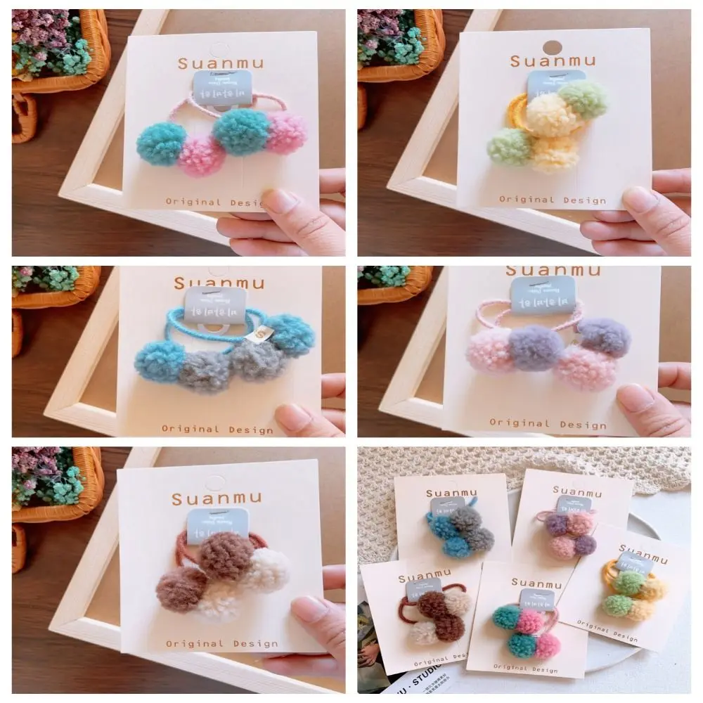 

High Elastic Hairball Hair Rope Ponytail Holder Headdress Plush Hair Tie Korean Style Rubber Band Cute Hair Tie Horsetail