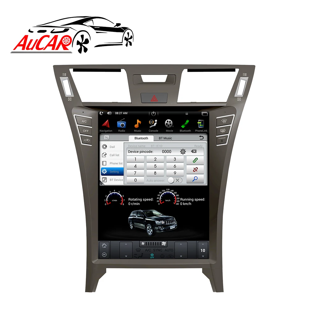 AuCar 12 1 &quotAndroid 9 GPS навигация автомобильное радио видео Тесла экран авто стерео