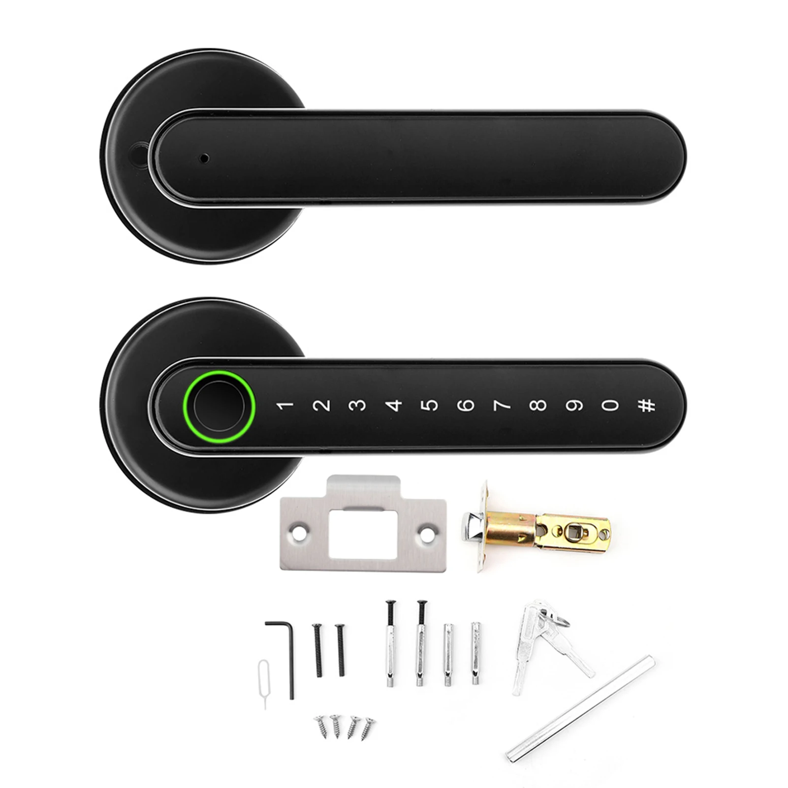 

Дверной смарт-замок со сканером отпечатков пальцев, Bluetooth, паролем