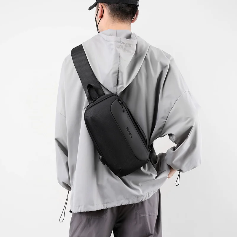 

Free Shipping Fashion Nylon Small Sling Backpack Mens Crossbody Bags Outdoor Sling Bag Cheap Chest Pack with USB Charger Port