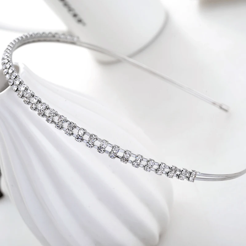 

Fashion Hairband for Women Crystal Rhinestone Headband Gold Silver Color Headpiece Lady Girls Headdress Hair Accessories