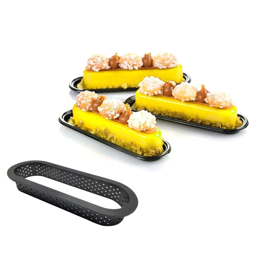 

8PCS Cake Mold Perforated Cutter Oval-Shape Mousse Circle Ring Tart Decorating For Kitchen Accessories Baking Tools