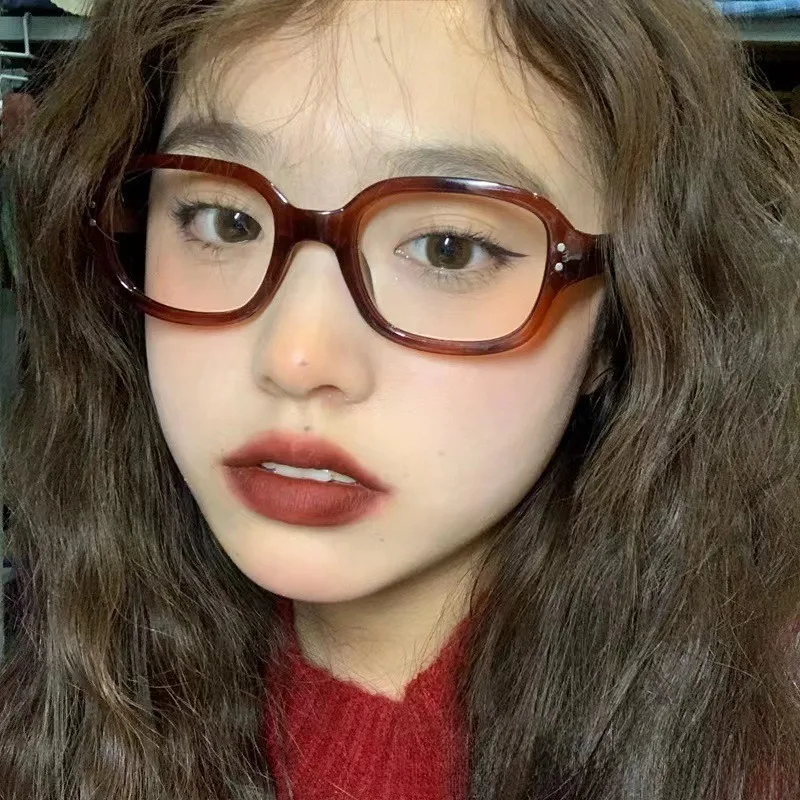 Корейские модные женские очки для защиты глаз в стиле ретро квадратная овальная