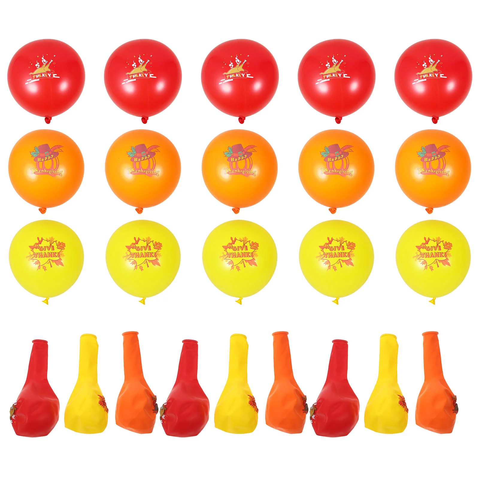 

30 Pcs Suite Autumn Decor Party Supplies Turkey Fall Balloons Thanks Emulsion Latex Thanksgiving Decorative Kit