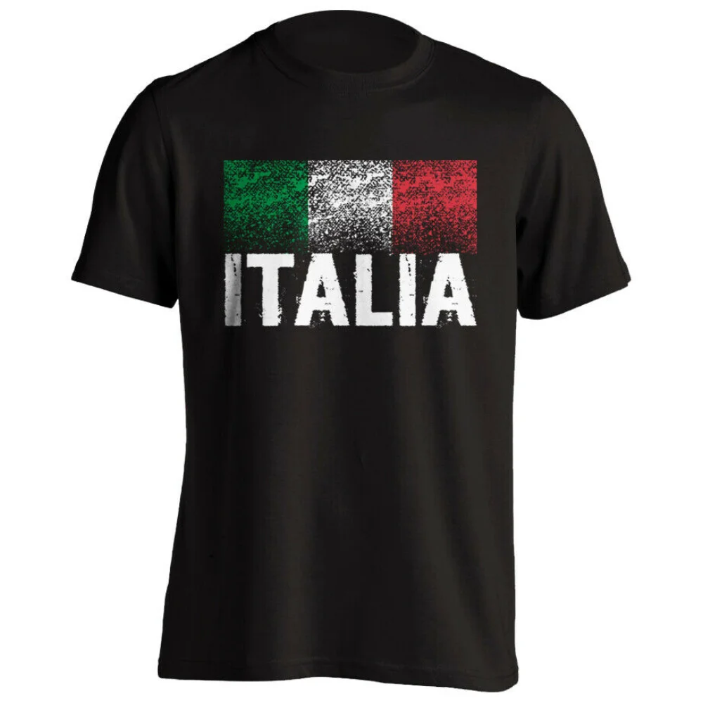 

Distressed Grunge Italy Flag Soccer Pride Italia Unisex T-Shirt 100% Cotton O-Neck Short Sleeve Casual Mens T-shirt Size S-3XL