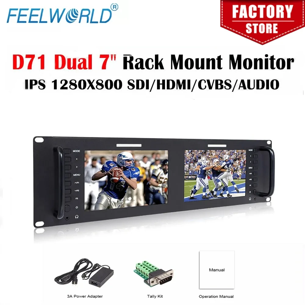 Монитор Feelworld D71 7 дюймов 3RU IPS 1280x800 |