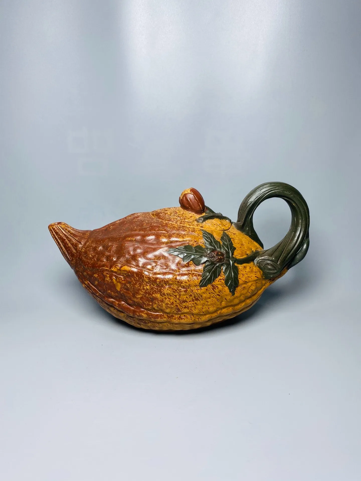 

400ml Chinese Yixing Purple Sand Balsam Pear Kung Fu Teapot