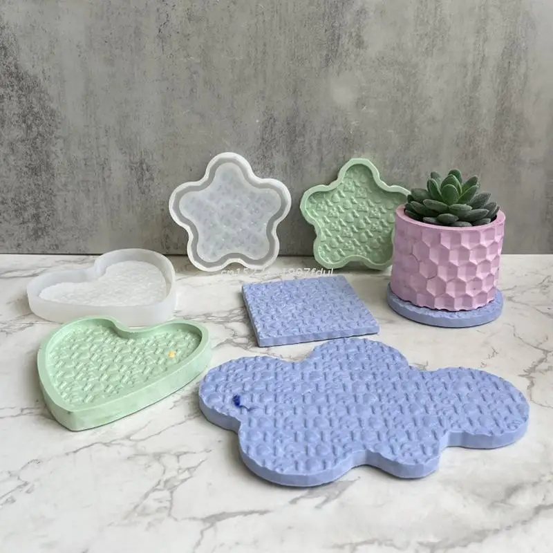 

Прочная силиконовая форма для тарелок, бриллиантовая круглая форма в форме сердца, литье из эпоксидной смолы, форма для рукоделия, инструме...