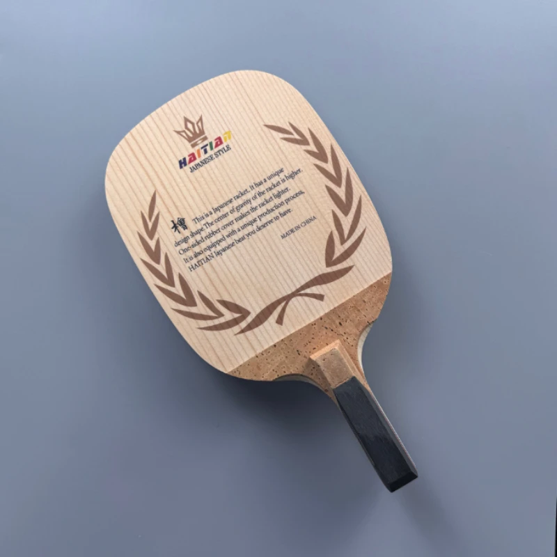 Теннисная ракетка Haitian Hinoki, 9 мм, из цельного дерева, для настольного тенниса, 50-летний Hinoki, японская прямая рукоятка (art.: 3920db60186b2) - 3920db60186b2