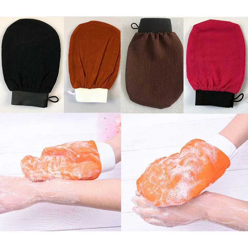 

Moroccan Hammam Bath Scrub Glove Exfoliating Body Facial Tan Massage Glove Exfoliator Glove Random Color Bath Shower Wash Hot