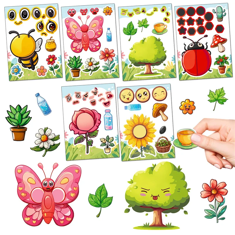 Мультяшные технические игрушки для детей сделай сам растения цветы насекомые