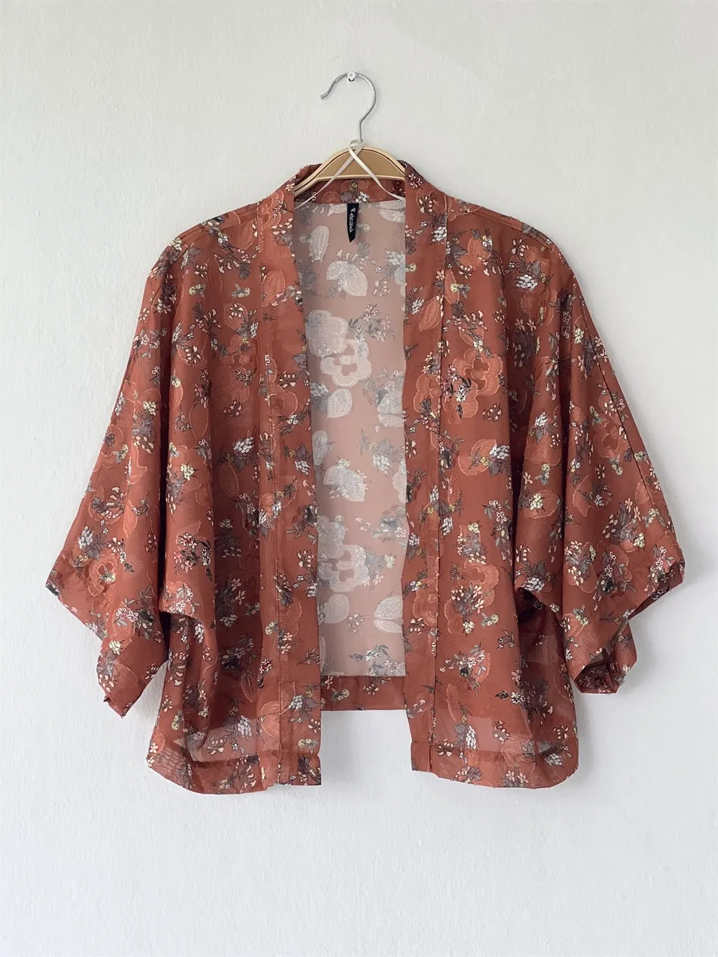 

Retrobird Design Women 'S Kimono Günlük Use Cotton Viscose Fabric Soft Textured Tile Color Standard Size Mini Kimono