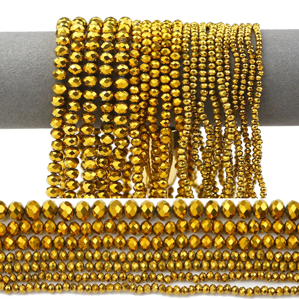 Плоские круглые широкие бусины с австрийским кристаллом 3/4/6/8 мм для ювелирных