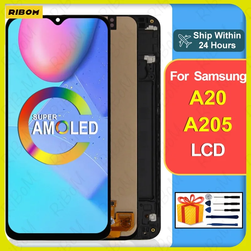 

New 6.4" For Samsung Galaxy A20 Display A205F LCD Touch Screen For Samsung A205 LCD SM-A205F/DS A205FN/DS Assembly