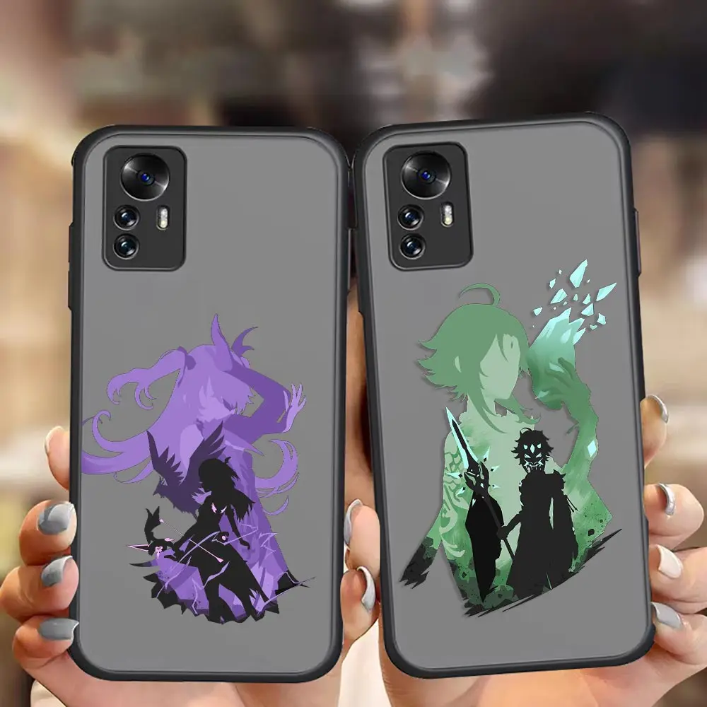 

Hot Game Genshin Impact Cartoon Matte Case For Xiaomi 12 Pro Case For Xiaomi Mi 12 11 11T 10 10S 9 8 6X 5X Ultra Lite Tpro Pro