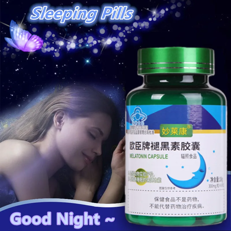 

60 pills Sleeping Strength Melatonin Help Improve Sleep Night Time Aid Fast Dissolve Dietary Supplements free shipping