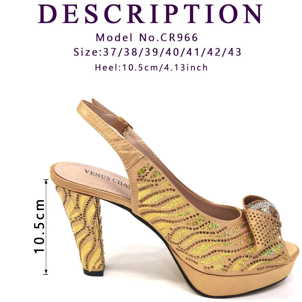 Итальянская женская обувь и сумка в зрелом стиле подходящая для золотистого