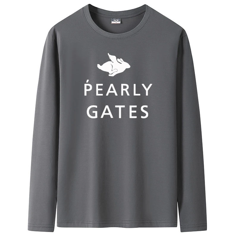 

Футболка Мужская/Женская однотонная с длинным рукавом, Базовая рубашка из хлопка, приталенный силуэт, большие размеры, весна-лето