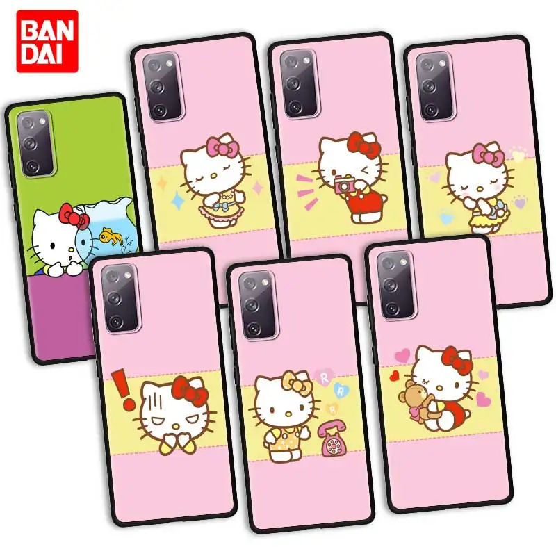 

Hello Kitty Pink Phone Case for Samsung Galaxy S20 FE S21 S10 S9 Plus Ultra 5G S20fe S21fe S20ultra Silicone Funda Coque Cover