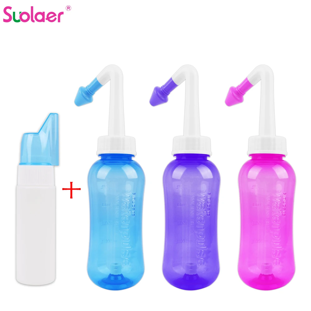 2pcs/set Nasal Washer Nose Cleaner Adults Children Medical Neti Pot Allergic Rhinitis Sinusitis Sinus Rinse Bottles Health Care