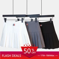 suit material tb gray pleated skirt a line slim all match short skirt skirt anti lighting hakama womens spring and summer